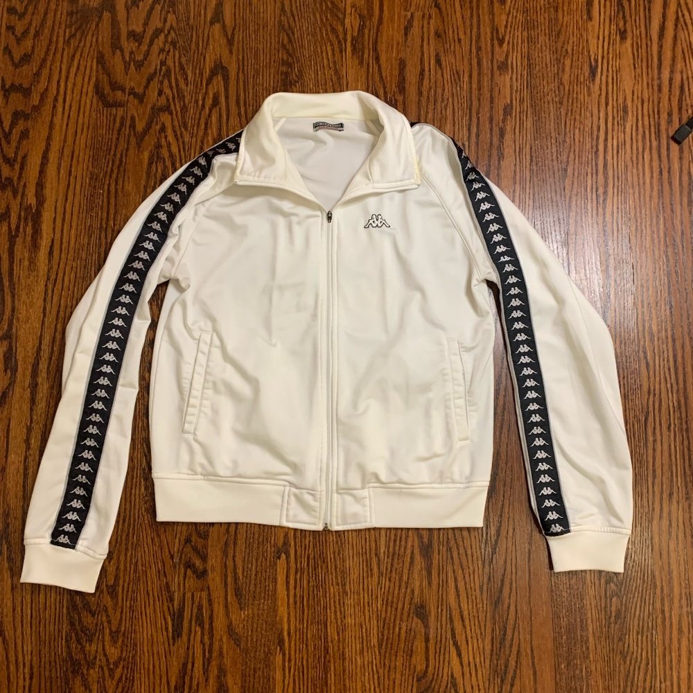 Y2K Kappa Medium White Zip Sweater